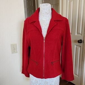 Tria 100% Wool Classic Chic Corpcore Jacket Size Large